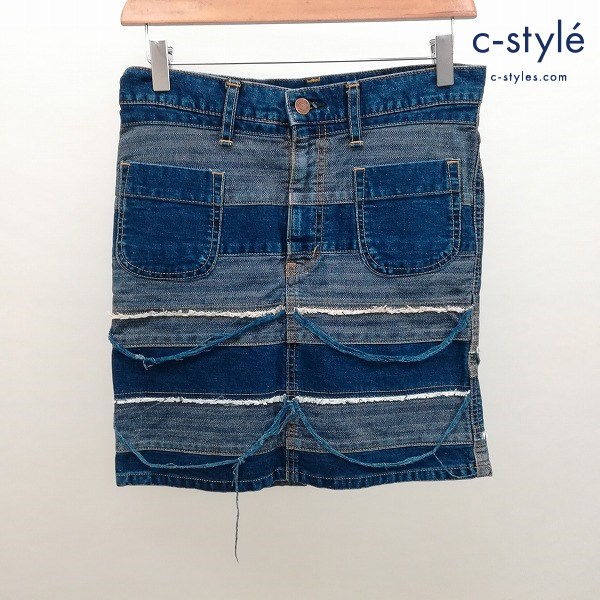 HYSTERIC GLAMOUR ヒステリックグラマー KINKY デニムスカート S インディゴ 日本製 綿100 2AK-1351