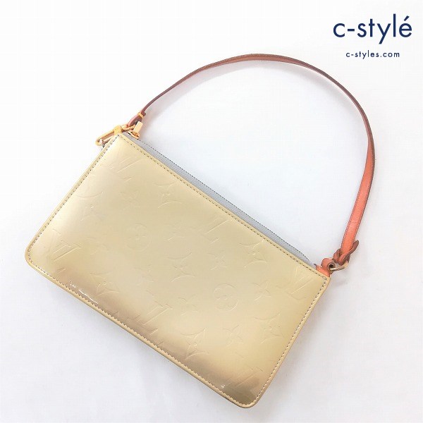 LOUIS VUITTON ルイ・ヴィトン M91010 レキシントン モノグラム ヴェルニポーチ グリーン系 レディース