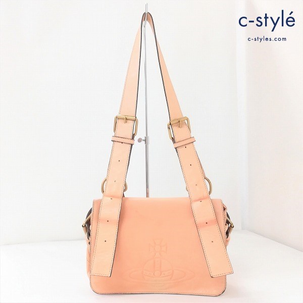 Vivienne Westwood アコードショルダーバッグ ベージュ カバン 鞄 レザー 牛革 レディース