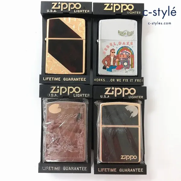 ZIPPO ジッポー オイルライター BORN RIDE / ベネチアン 他 喫煙具 喫煙グッズ 計4点