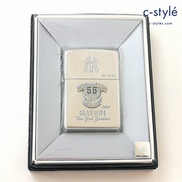 ZIPPO ジッポー 松井秀喜 55 ニューヨーク・ヤンキース 2003年 シルバー ライター 喫煙具 喫煙グッズ