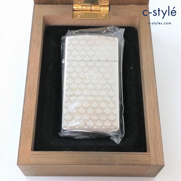 ZIPPO ジッポー Canada limited edition スリム 木製ケース入り シルバー 喫煙具 喫煙グッズ ライター