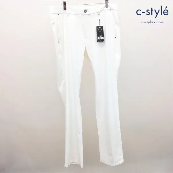 DESCENTE デサント スラックス ウエスト96 XB ホワイト DGM5127S ストレッチ 撥水 ゴルフ