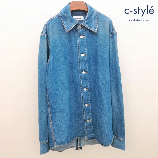 AMBUSH アンブッシュ バックジップデニムシャツジャケット size1 インディゴ AMBSHT-101 日本製