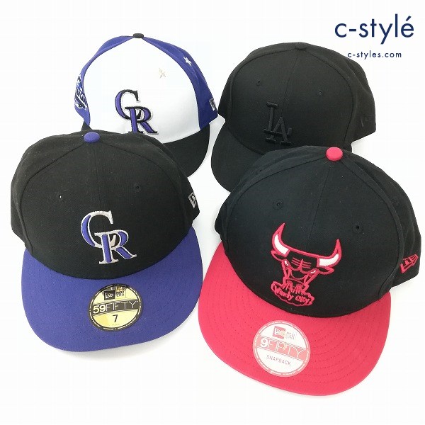 NEW ERA ニューエラ FIFTY 帽子 キャップ 55.8cm MEDIUM-LARGE GR LA WINDY CITY 計4点