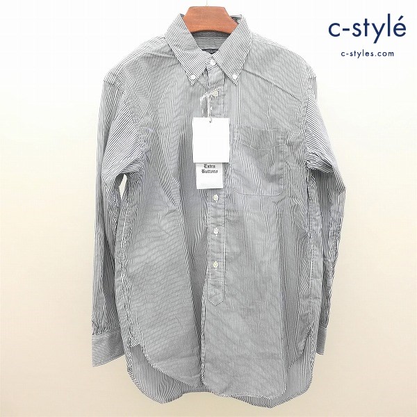 ENGINEERED GARMENTS エンジニアドガーメンツ 19th Century BD shirt XS ホワイト×ブルー シャツ ストライプ