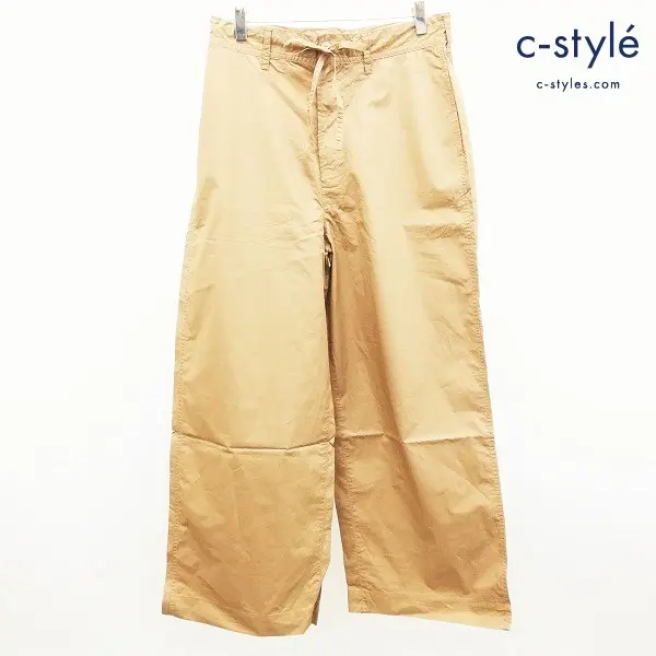 45R フォーティファイブアール コットン ワイドパンツ 3 ベージュ 日本製 綿100 レディース