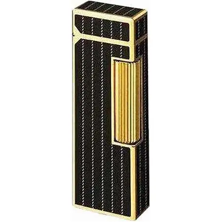 dunhill(ダンヒル) ライター ローラガス チャコールグレー ピンストライプラッカー ゴールドプレート