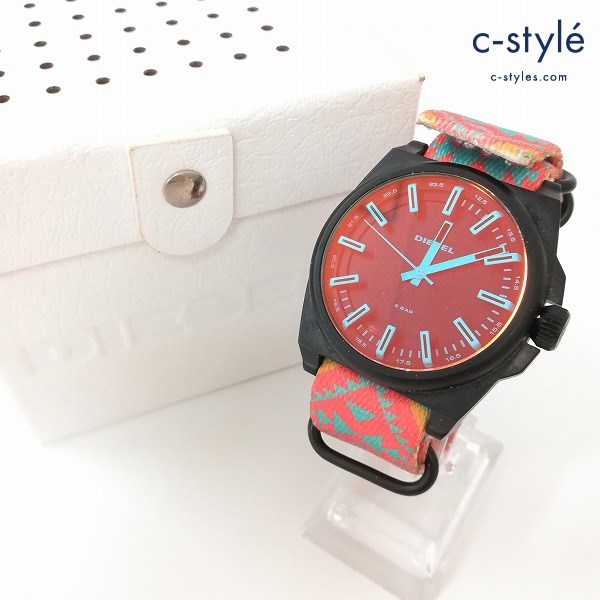 DIESEL ディーゼル 腕時計 ブラック×マルチカラー DZ1635 ウォッチ ブレイヴマン