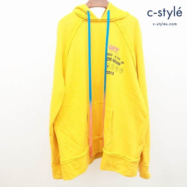 OFF-WHITE オフホワイト INDUSTRIAL Y013 パーカー S 黄色 OMBB057F19E30016 フーディー プルオーバー