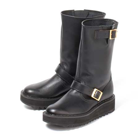 666(トリプルシックス) RIPPLE SOLE ENGINEER BOOTS GEORGE COX(ジョージコックス)ブラックワックスレザー