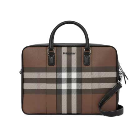 BURBERRY LONDON(バーバリーロンドン) チェック＆レザー ブリーフケース
