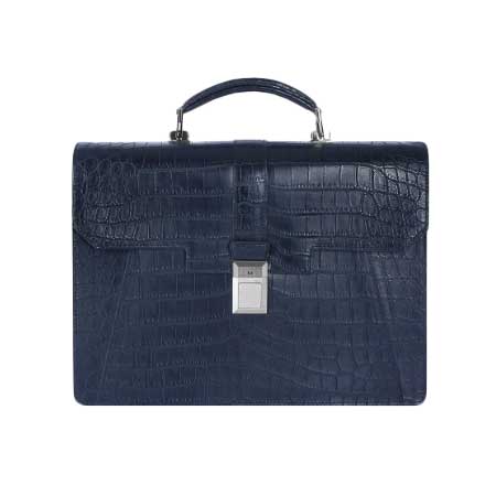 ZILLI(ジリー) Navy HUGUES briefcase