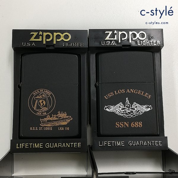 ZIPPO ジッポー USS LOS ANGELES SSN 688 U.S.S. ST.LOUIS LKA 116 ライター ブラック