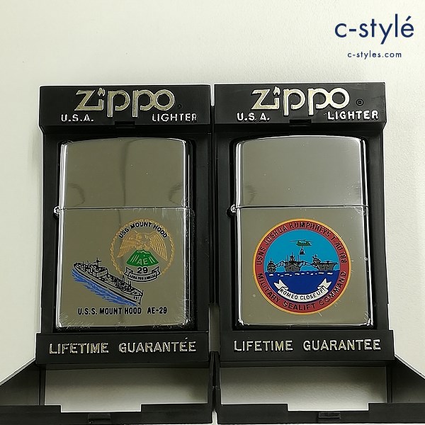 ZIPPO ジッポー U.S.S. MOUNT HOOD AE-29 USNS JOSHUA HUMPHREYS T-AD 188 オイルライター シルバー
