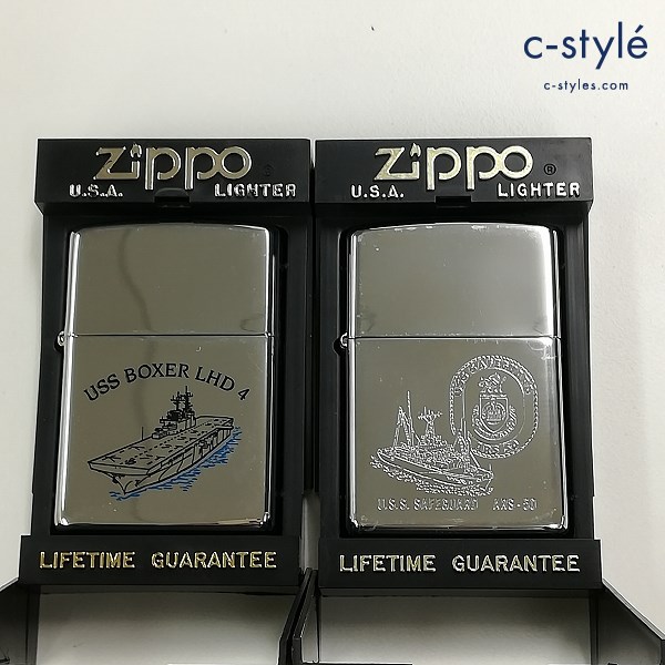 ZIPPO ジッポー USS BOXER LHD 4 U.S.S. SAFEGUARD ARS-50 ライター シルバー 喫煙具