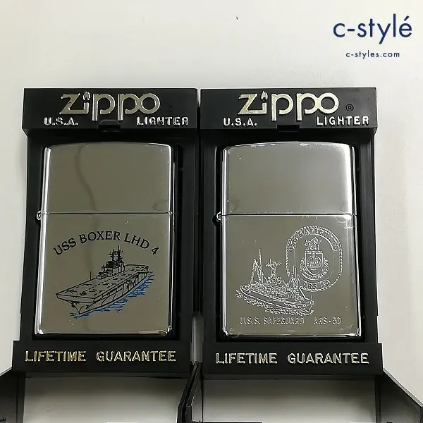 ZIPPO ジッポー USS BOXER LHD 4 U.S.S. SAFEGUARD ARS-50 ライター シルバー 喫煙具