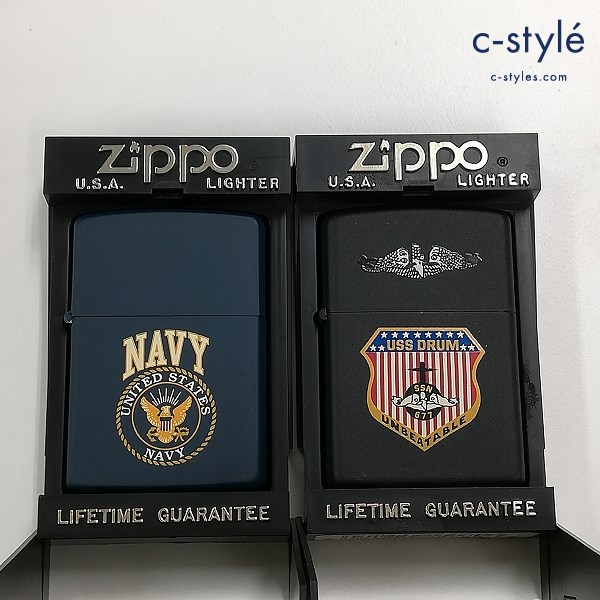 ZIPPO ジッポー UNITED STATES NAVY USS DRUM SSN 677 オイルライター ネイビー ブラック 喫煙具