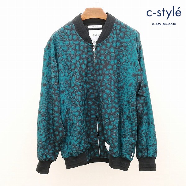 WTAPS ダブルタップス W1 ジャケット 長袖 size X02 グリーン系 日本製 POLY FAILLE CAMO 211 TQDT-JKM02