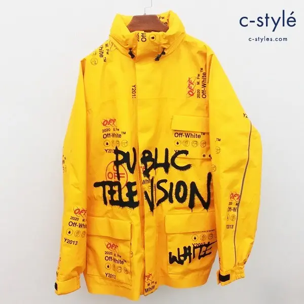 OFF-WHITE オフホワイト GORETEX スキージャケット L イエロー ジップアップ ゴアテックス