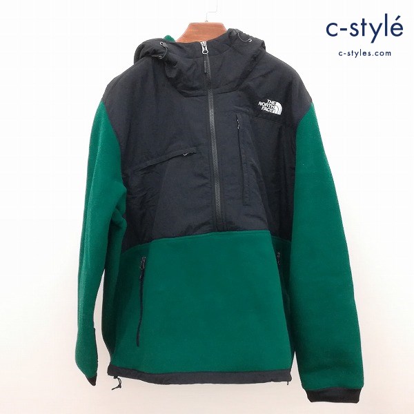 THE NORTH FACE ノースフェイス メンズ デナリ アノラック ジャケット XL グリーン×ブラック 異素材加工