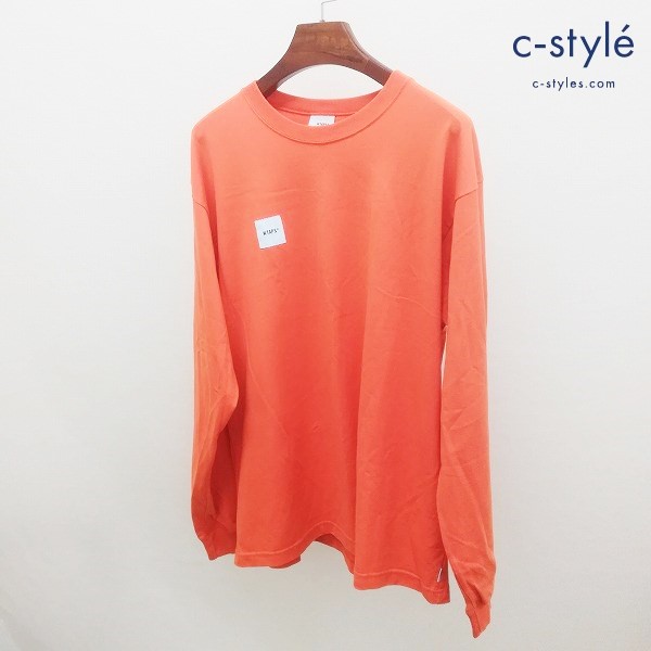 WTAPS ダブルタップス 20SS HOME BASE LS TEE 201ATDT-CSM12 長袖Tシャツ X01 オレンジ ロンT 日本製