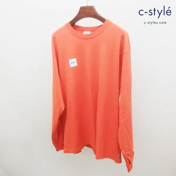 WTAPS ダブルタップス 20SS HOME BASE LS TEE 201ATDT-CSM12 長袖Tシャツ X01 オレンジ ロンT 日本製