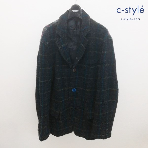 UNDERCOVER アンダーカバー 20AW 縮繊W3釦ジャケット 2 マルチカラー チェック UCZ4101-3 MADE IN JAPAN