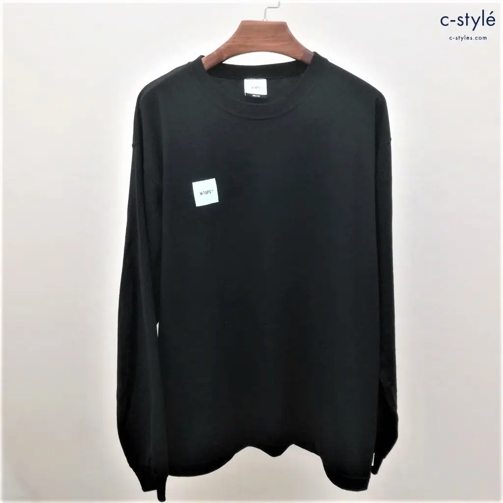 WTAPS ダブルタップス 20AW HOME BASE LS TEE 長袖Tシャツ X01 ブラック ロンT 202ATDT-CSM03 日本製