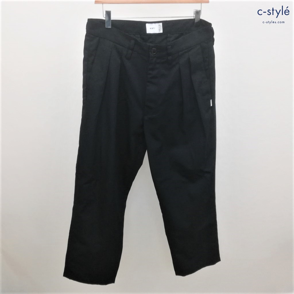 WTAPS ダブルタップス Tuck01 Trousers ワークパンツ X02 ブラック 202TQDT-PTM05 MADE IN JAPAN