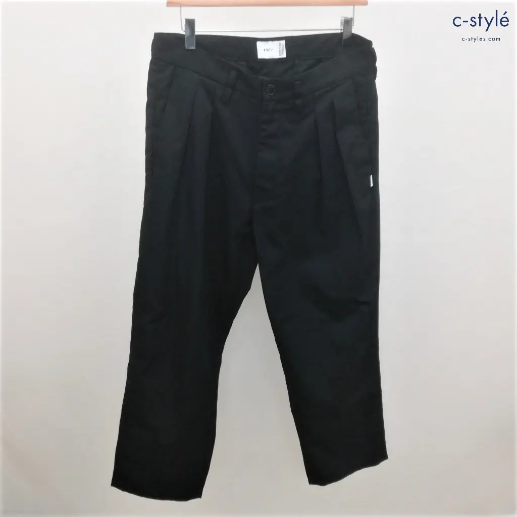 WTAPS ダブルタップス Tuck01 Trousers ワークパンツ X02 ブラック 202TQDT-PTM05 MADE IN JAPAN