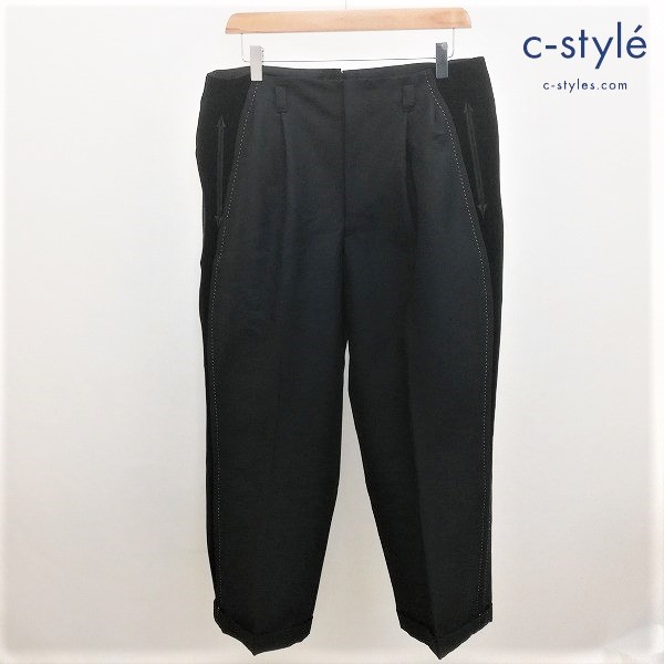 WACKO MARIA ワコマリア WOLF’S HEAD 22SS ロカビリーパンツ M ブラック ベロア切り替え MADE IN JAPAN