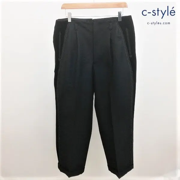 WACKO MARIA ワコマリア WOLF’S HEAD 22SS ロカビリーパンツ M ブラック ベロア切り替え MADE IN JAPAN