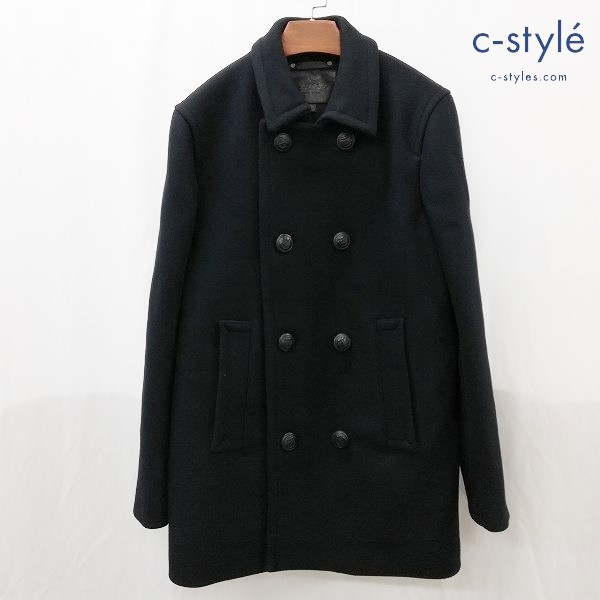 COACH コーチ Pコート ピーコート S ブラック アウター 毛100% NEW YORK