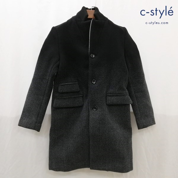 MINOTAUR ミノトール グラデーションコート S グレー ウール 3ボタン センターベント