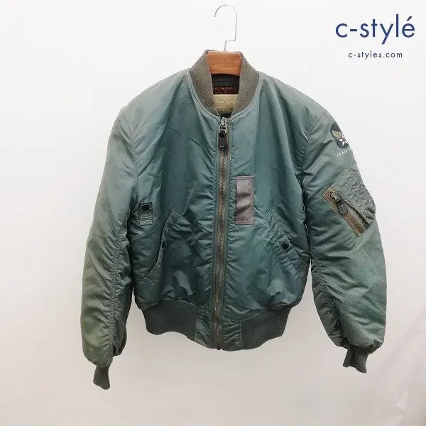 Alpha アルファ MA-1 B-15D MOD 40 M セージグリーン フライトジャケット フォースロゴ