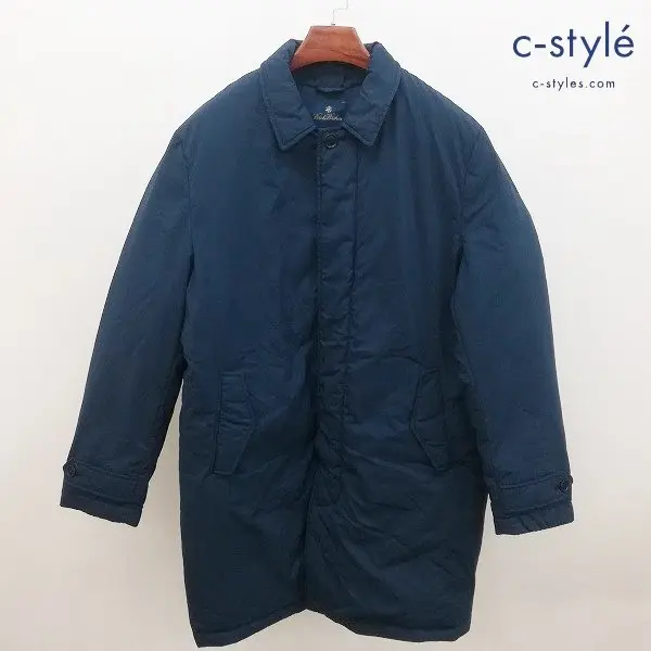 Brooks Brothers ブルックスブラザーズ 中綿ステンカラーコート L ネイビー ロングコート 長袖
