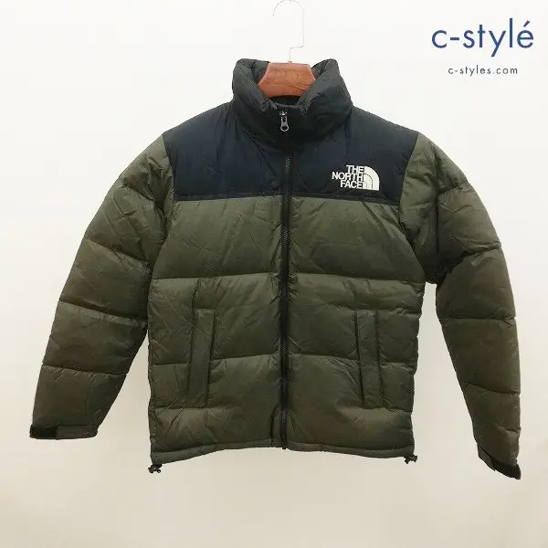 THE NORTH FACE ノースフェイス NUPTSE JACKET S オリーブ×ブラック ダウンジャケット ND91841