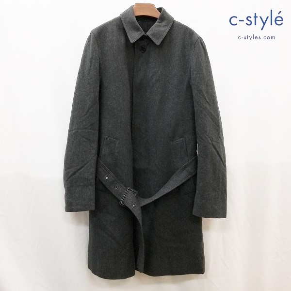 HERNO ヘルノ ベルテッドステンカラーコート グレー 70693 イタリア製 ヘリボーン柄