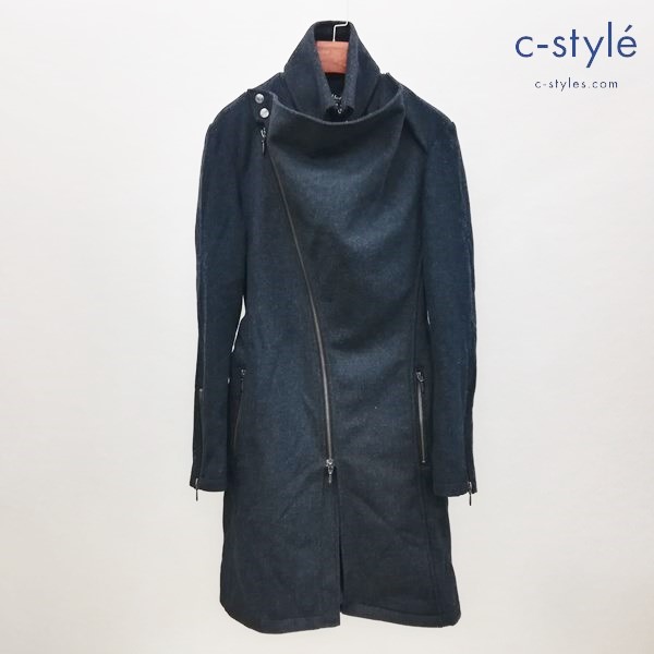 TORNADO MART トルネードマート ドレープコート L グレー ロングコート ジップアップ TCT-2505