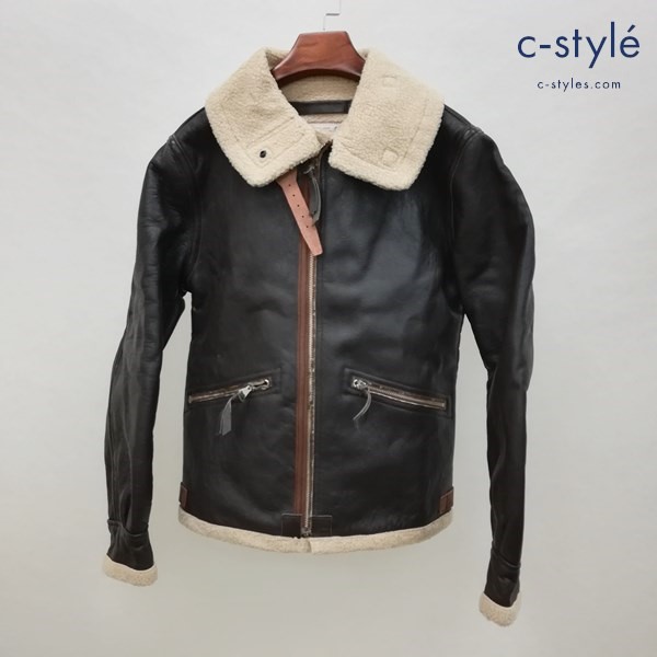 HYSTERIC GLAMOUR ヒステリックグラマー ラムレザームートンボンディングジャケット S ブラウン系