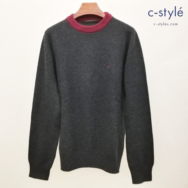 LOUIS VUITTON ルイヴィトン カシミヤセーター XS ダークグレー ニット イタリア製 RM092M MPKN05K 45