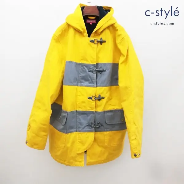 Supreme シュプリーム Hooded Fireman Coat フーデッド ファイヤーマンコート XL イエロー 綿 フーディ