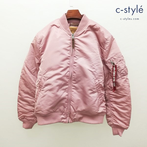 ALPHA INDUSTRIES アルファインダストリーズ MA-1 フライトジャケット ピンク XL ナイロン