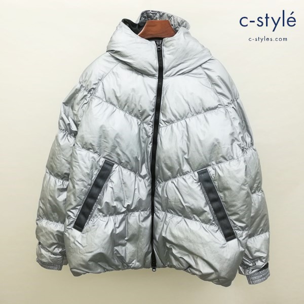 NIKE ナイキ ダウンジャケット M 銀 BV4710-096 ナイロン フーディ フェザー