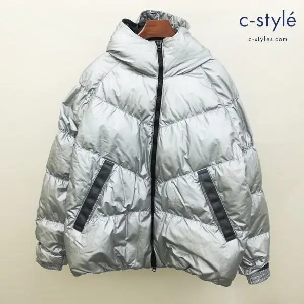 NIKE ナイキ ダウンジャケット M 銀 BV4710-096 ナイロン フーディ フェザー