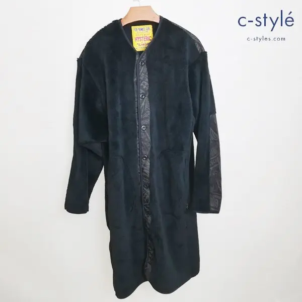 HYSTERIC GLAMOUR ヒステリックグラマー DIZZY&MILKY柄 コート FREE ブラック 01213CJ03 レディース