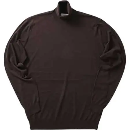 FILIPPO DE LAURENTIIS(フィリッポ デ ローレンティス) Men’s タートルネックニット ウール100% ブラウン系