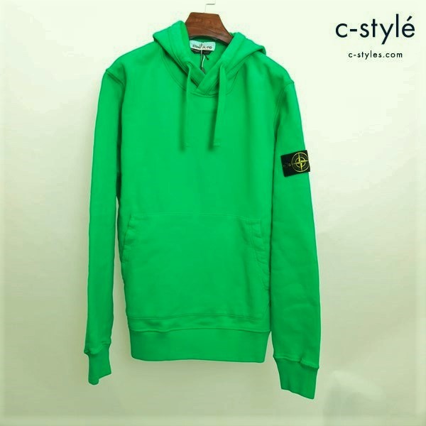 STONEISLAND ストーンアイランド Brushed Cotton Fleece L グリーン プルオーバーパーカー
