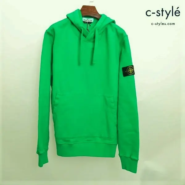 STONEISLAND ストーンアイランド Brushed Cotton Fleece L グリーン プルオーバーパーカー